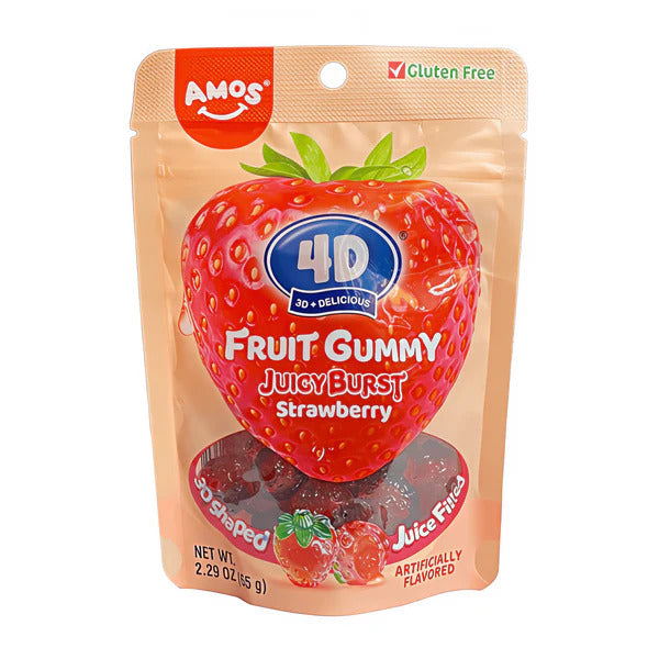 Amos - 4D Frucht Gummy - Strawberry (Erdbeere)